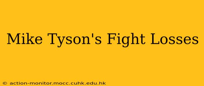 Mike Tyson's Fight Losses