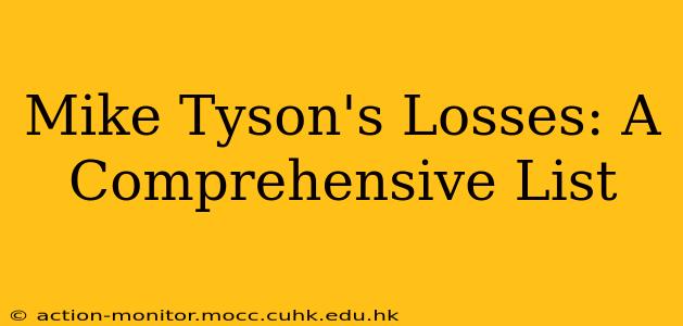 Mike Tyson's Losses: A Comprehensive List