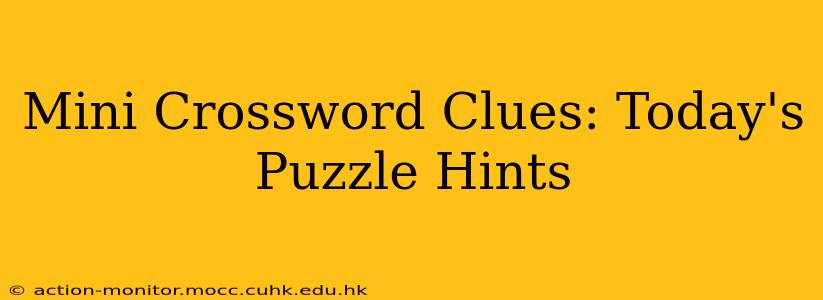 Mini Crossword Clues: Today's Puzzle Hints
