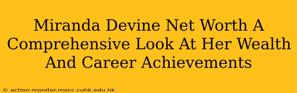 Miranda Devine Net Worth A Comprehensive Look At Her Wealth And Career Achievements