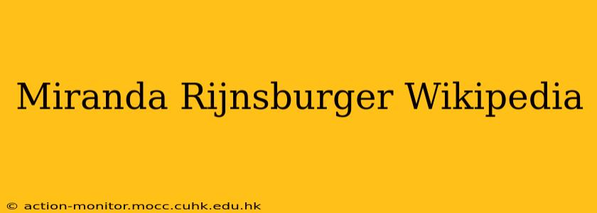 Miranda Rijnsburger Wikipedia