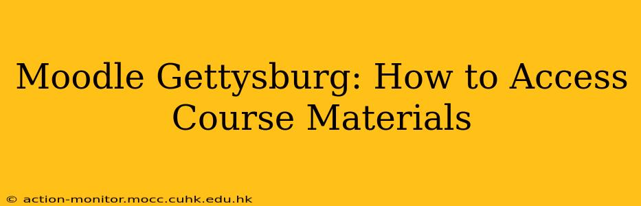 Moodle Gettysburg: How to Access Course Materials