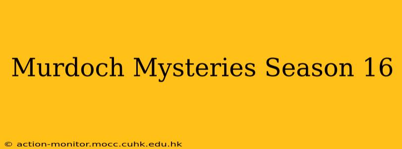 Murdoch Mysteries Season 16