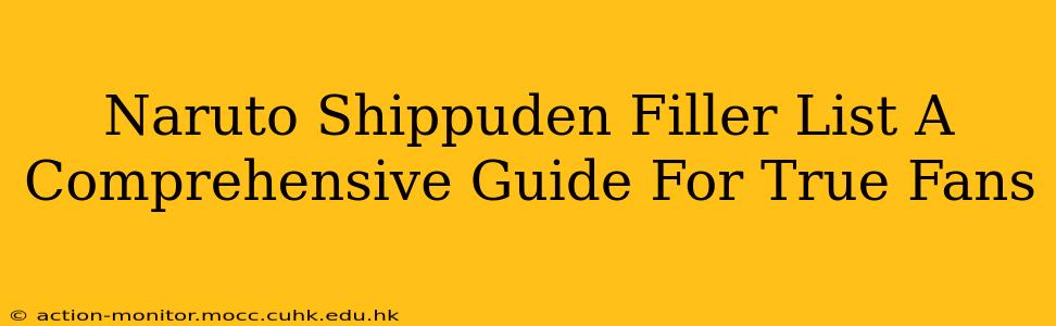 Naruto Shippuden Filler List A Comprehensive Guide For True Fans