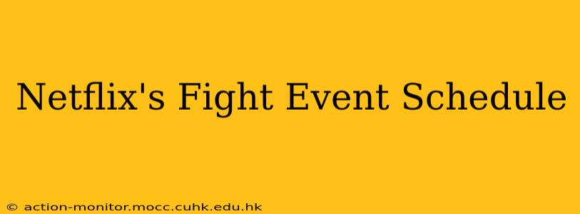 Netflix's Fight Event Schedule