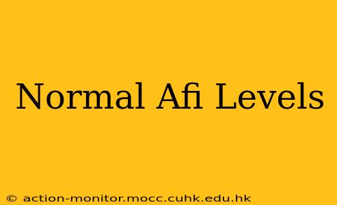 Normal Afi Levels