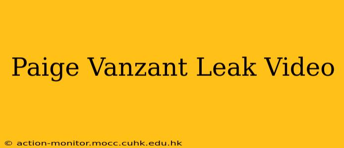 Paige Vanzant Leak Video
