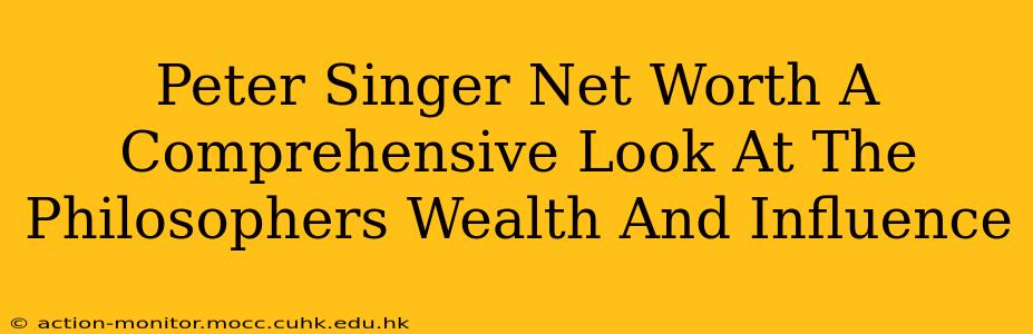 Peter Singer Net Worth A Comprehensive Look At The Philosophers Wealth And Influence