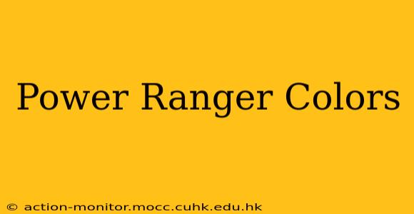 Power Ranger Colors