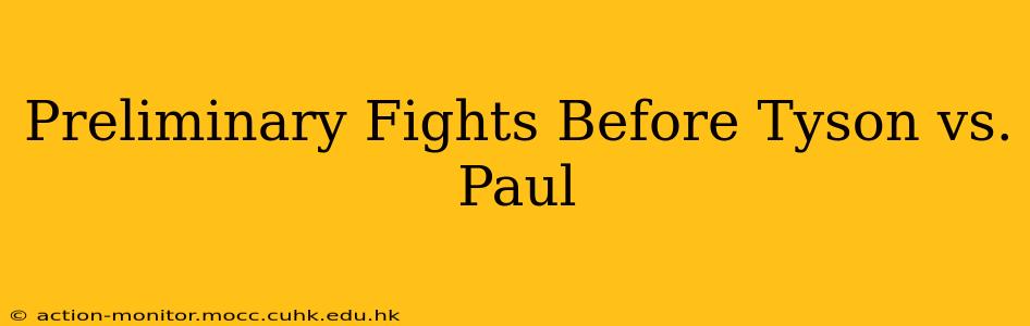 Preliminary Fights Before Tyson vs. Paul