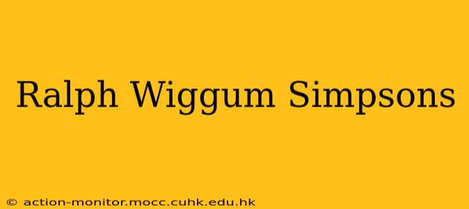 Ralph Wiggum Simpsons