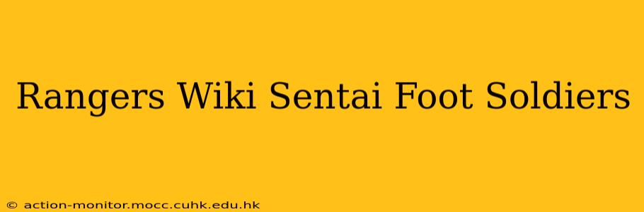 Rangers Wiki Sentai Foot Soldiers