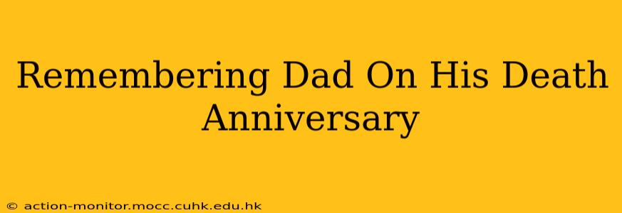 Remembering Dad On His Death Anniversary