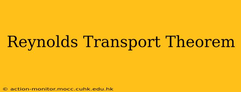 Reynolds Transport Theorem