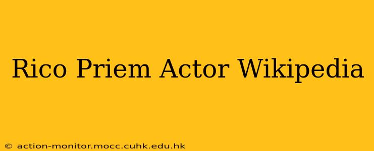 Rico Priem Actor Wikipedia