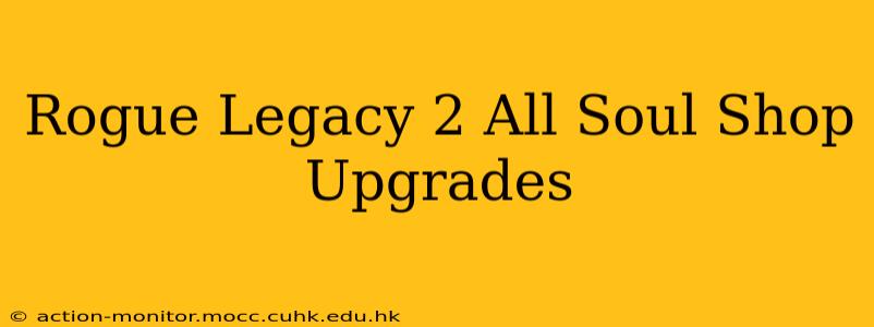 Rogue Legacy 2 All Soul Shop Upgrades