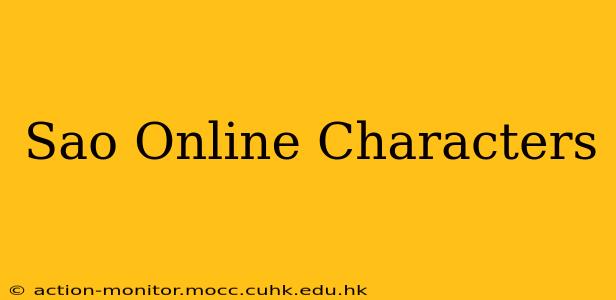 Sao Online Characters