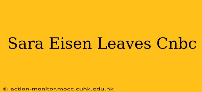 Sara Eisen Leaves Cnbc