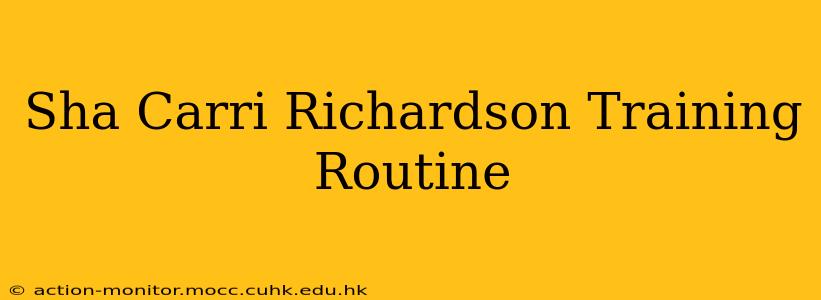 Sha Carri Richardson Training Routine
