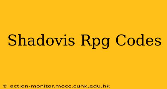 Shadovis Rpg Codes