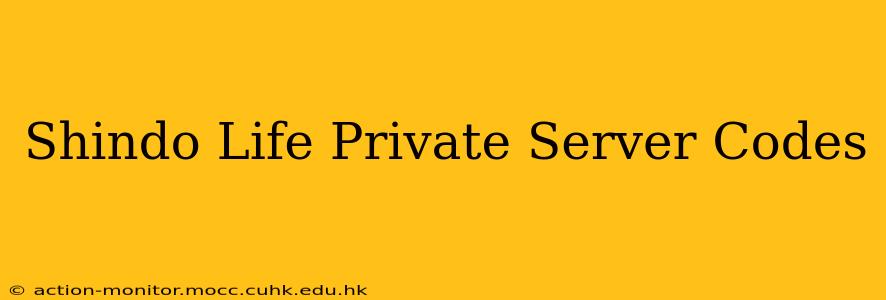 Shindo Life Private Server Codes