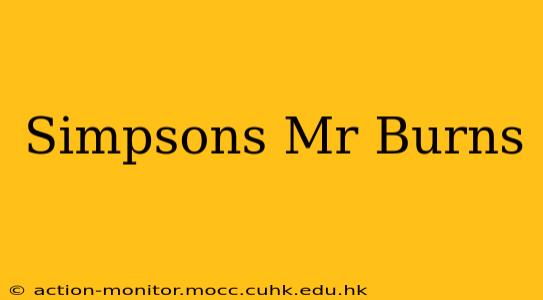 Simpsons Mr Burns