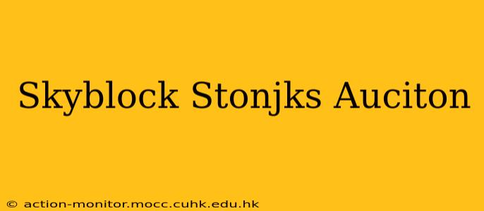 Skyblock Stonjks Auciton