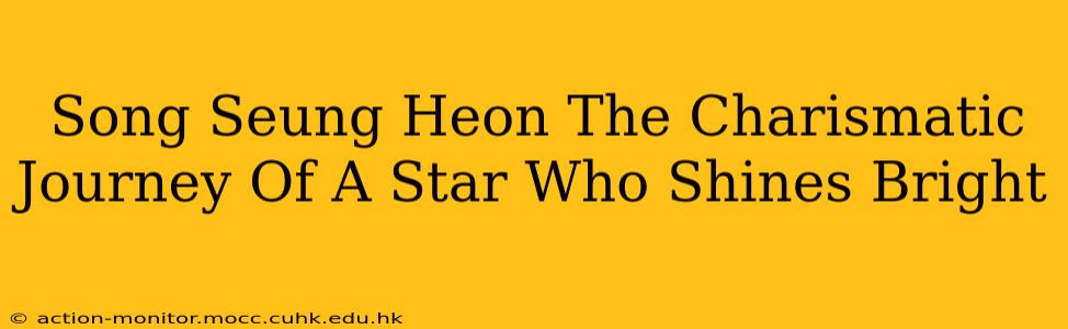 Song Seung Heon The Charismatic Journey Of A Star Who Shines Bright