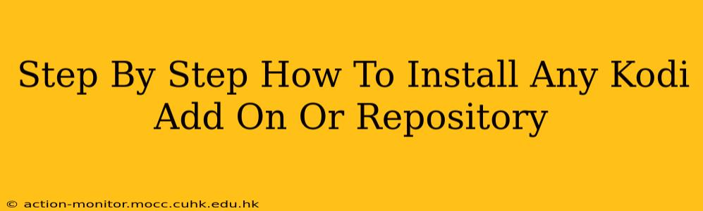 Step By Step How To Install Any Kodi Add On Or Repository