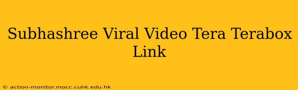 Subhashree Viral Video Tera Terabox Link