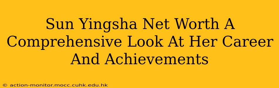 Sun Yingsha Net Worth A Comprehensive Look At Her Career And Achievements