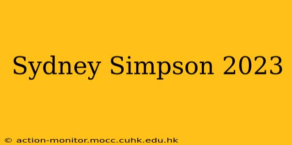 Sydney Simpson 2023