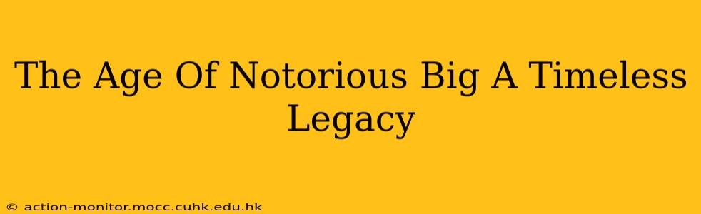 The Age Of Notorious Big A Timeless Legacy