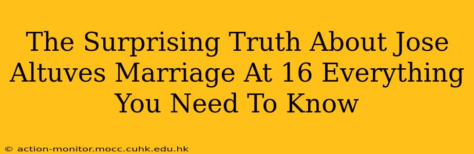 The Surprising Truth About Jose Altuves Marriage At 16 Everything You Need To Know