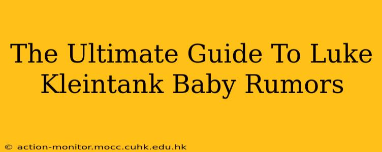 The Ultimate Guide To Luke Kleintank Baby Rumors