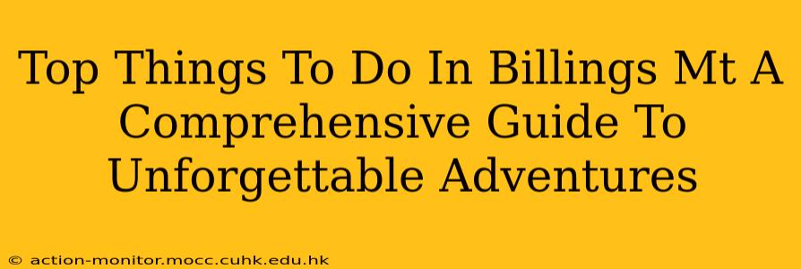 Top Things To Do In Billings Mt A Comprehensive Guide To Unforgettable Adventures