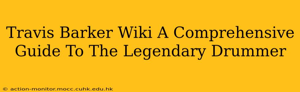 Travis Barker Wiki A Comprehensive Guide To The Legendary Drummer