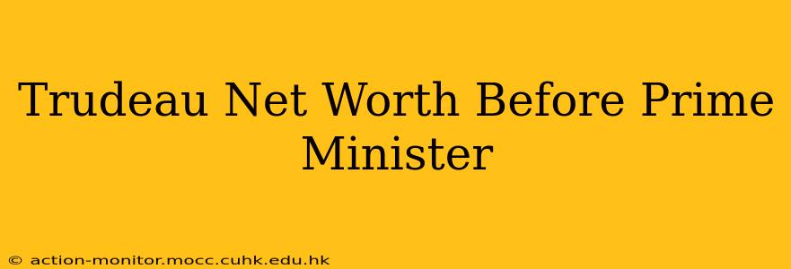 Trudeau Net Worth Before Prime Minister