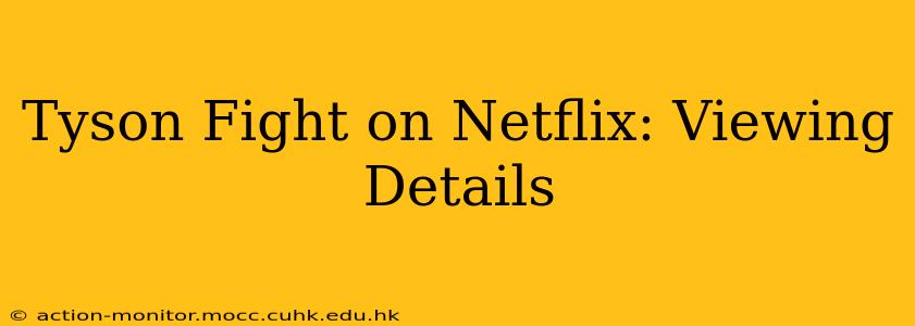 Tyson Fight on Netflix: Viewing Details