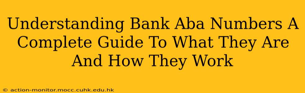 Understanding Bank Aba Numbers A Complete Guide To What They Are And How They Work