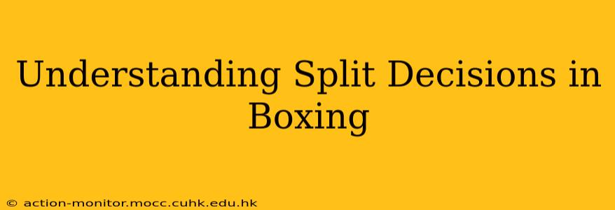 Understanding Split Decisions in Boxing