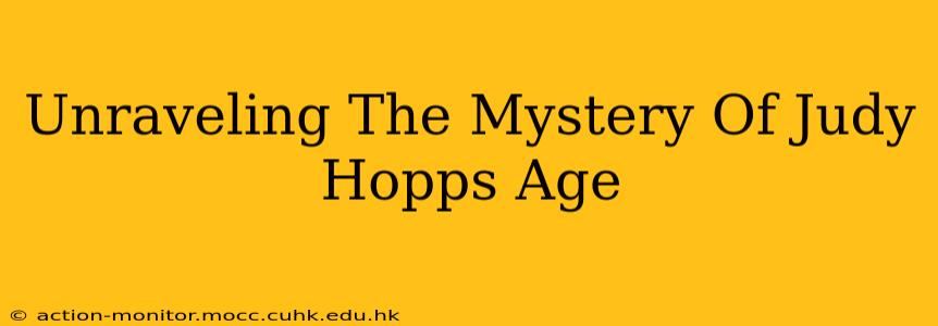 Unraveling The Mystery Of Judy Hopps Age