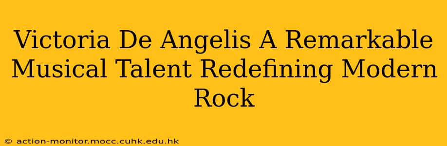 Victoria De Angelis A Remarkable Musical Talent Redefining Modern Rock