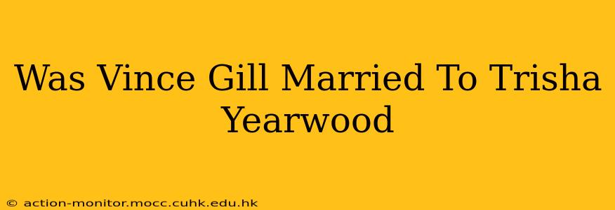 Was Vince Gill Married To Trisha Yearwood