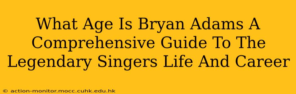 What Age Is Bryan Adams A Comprehensive Guide To The Legendary Singers Life And Career