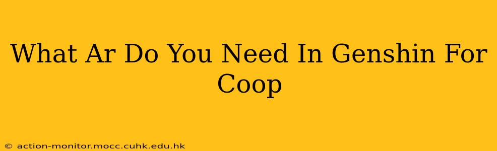What Ar Do You Need In Genshin For Coop