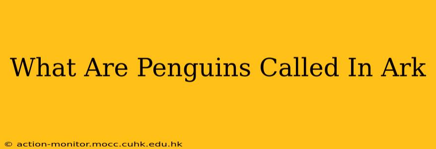 What Are Penguins Called In Ark