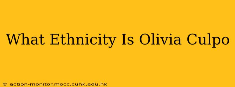 What Ethnicity Is Olivia Culpo