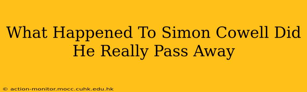 What Happened To Simon Cowell Did He Really Pass Away