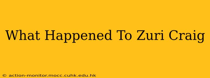 What Happened To Zuri Craig